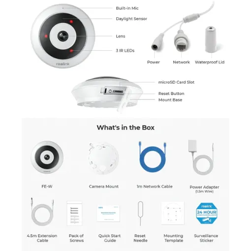 صورة Reolink 6MP WiFi 360° Panoramic Fisheye Camera