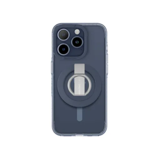 صورة حافظة تيتان برو مع مسكة مغناطيسية مقاومة للسقوط لآيفون 15 برو ماكس 6.7 بوصة 2023 - أزرق داكن