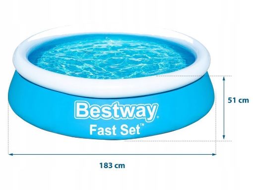 صورة Bestway - بركة فاست سيت بأبعاد 183 سم × 51 سم