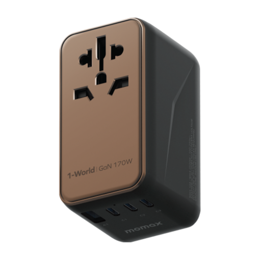 صورة MOMAX 1-WORLD 170W GAN 4 PORT TRAVEL ADAPTER