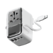 صورة MOMAX 1-WORLD FLOW 35W 4 PORT WITH BUILT-IN USB-C CABLE TRAVEL ADAPTOR (White)