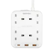 صورة MOMAX ONEPLUG 4 OUTLET POWER STRIP WITH USB (White)