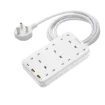 صورة MOMAX ONEPLUG 6 OUTLET CUBE EXTENSION SOCKET WITH USB (White)