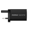 صورة MOMAX ONEPLUG 67W 3 PORT GAN WALL CHARGER (Black)