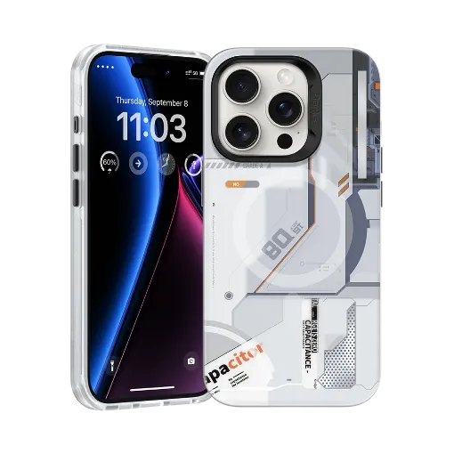 صورة Benks Magnetic Mecha Series Protective Case iP15 Pro White