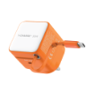 صورة MOMAX 1-CHARGE 35W GAN 1 PORT CHARGER WITH BUILT-IN USB-C CABLE (Color: ORANGE)