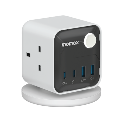 صورة MOMAX 1-CHARGE WORK FLOW 3-OUTLET POWER CUBE WITH USB