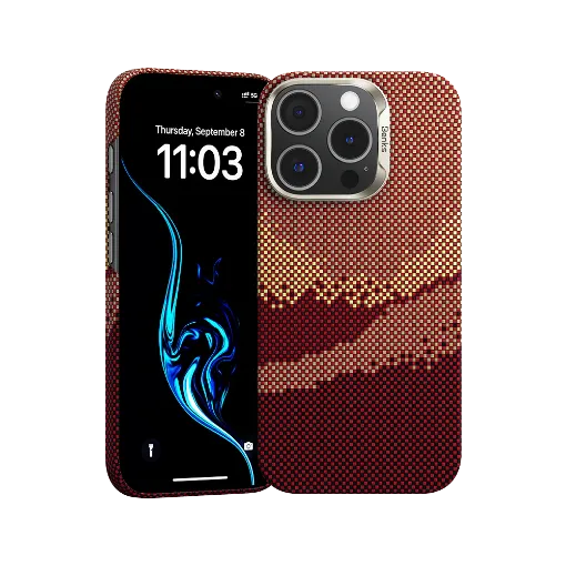 صورة غطاء Benks ArmorAir مصنوع من الكيفلار لهاتف iPhone 16 Pro – Golden Tide