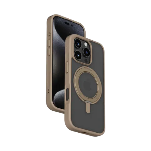 صورة                                      MOMAX Roller المغناطيسي لهاتف iPhone 16 Pro (6.3 بوصة) – غطاء  وردي ذهبي