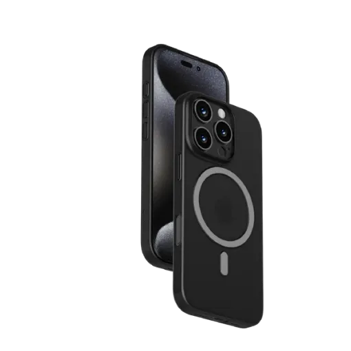 صورة                                                                              MOMAX UltraThin المغناطيسي لهاتف iPhone 16 Plus (6.7 بوصة) –غطاء  أسود