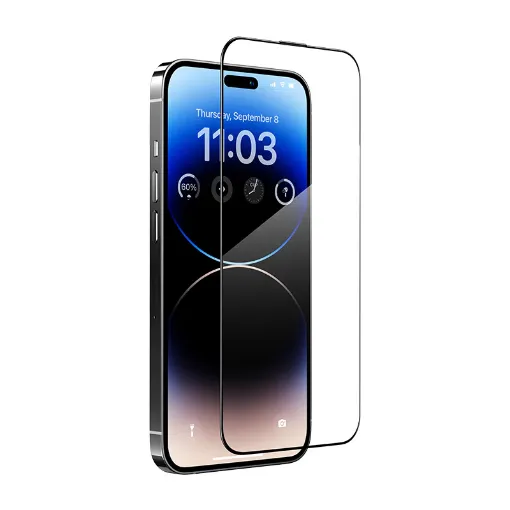 صورة لآيفون 17 (6.3 إنش) – زجاج حماية ثلاثي الأبعاد بالكامل من نوع Radix Clear